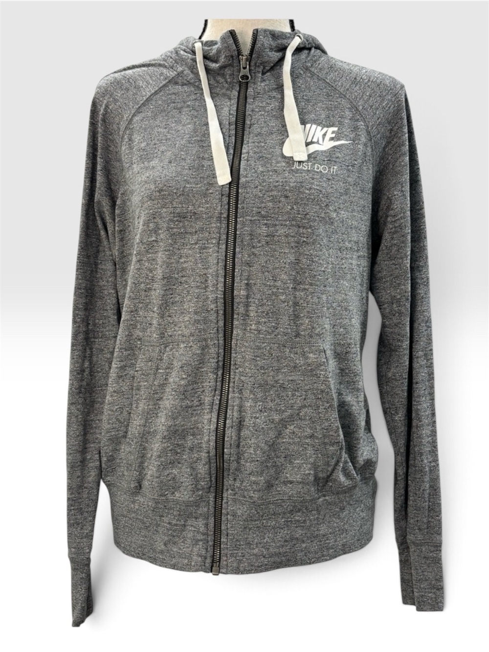 Nike Gym Vintage Heathered Knit Full-Zip Hoodie Jacket - Size M